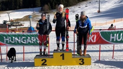 María Finnbogadóttir sigraði á alþjóðlegu móti í svigi