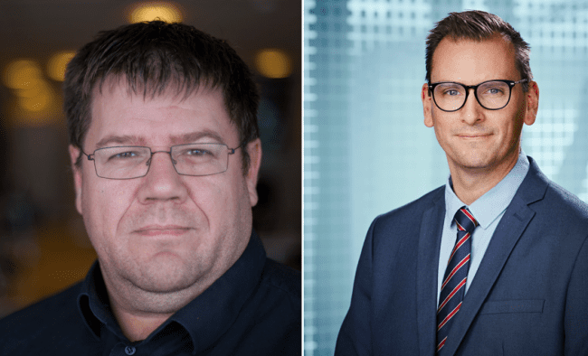 Mynd: Björn Gíslason til hægri og Matthías Rögnvaldsson til vinstri.