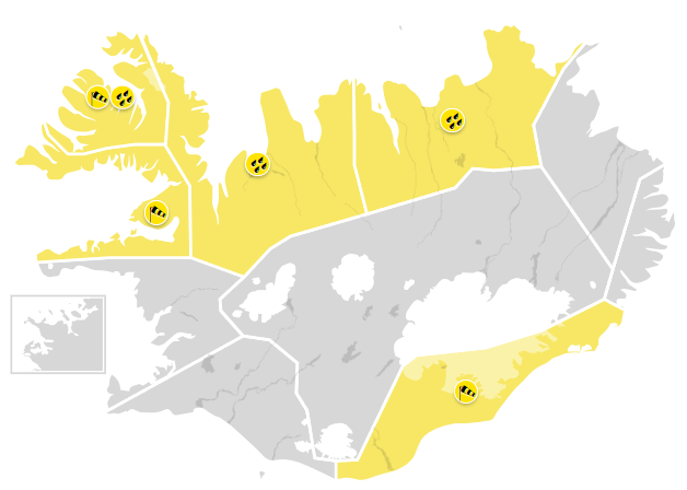 Gul viðvörun á Norðurlandi