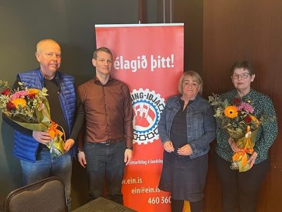 Gunnar og Laufey sæmd gullmerki Einingar-Iðju